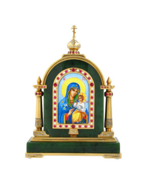 Купить икону Божией матери из нефрита в подарок православному человеку